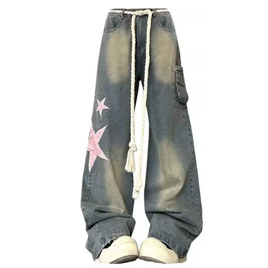 Y2K Pink Star Vintage Jeans Boogzel Clothing