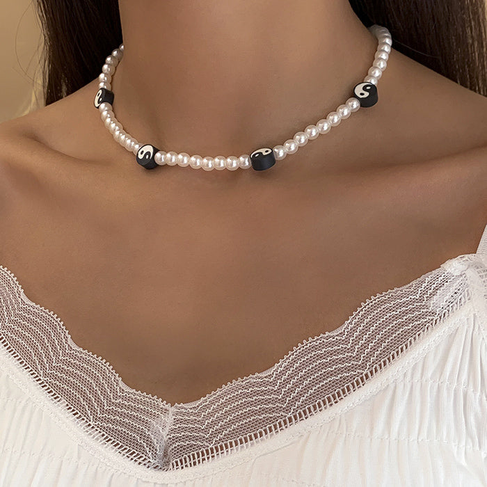 Yin Yang Pearl Choker Boogzel Clothing