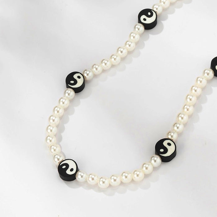 Yin Yang Pearl Choker Boogzel Clothing