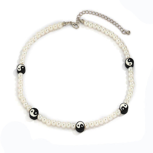 Yin Yang Pearl Choker Boogzel Clothing