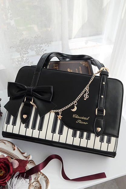 Piano Waltz Bowknot Handbag SpreePicky