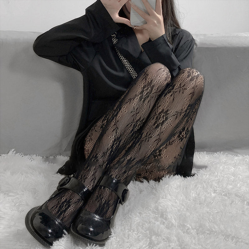 Hollow Out Lolita Mesh Stockings modakawa