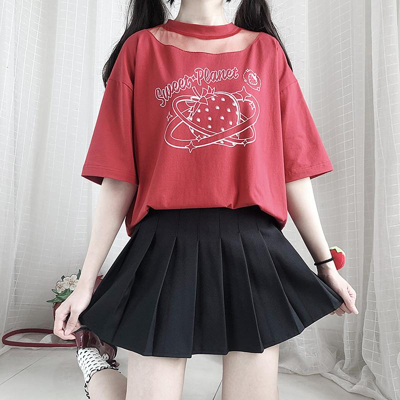 Black Pleated High Waist College Style Mini Skirt Modakawa