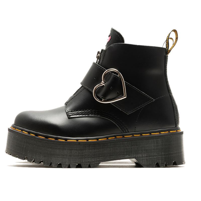 Love Heart Buckle Platform Boots Modakawa