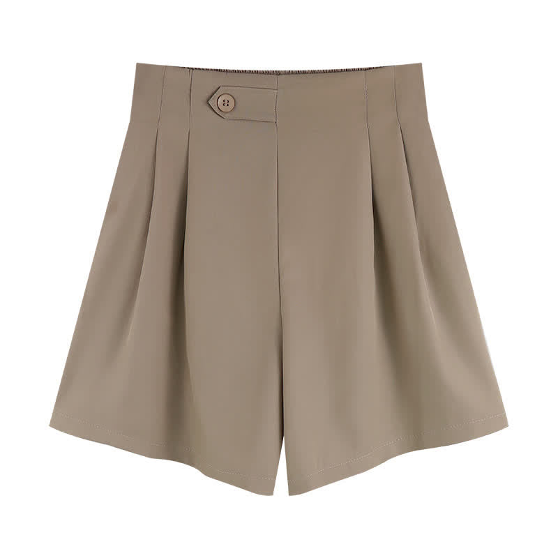 Chic High Waist Buttons Shorts modakawa