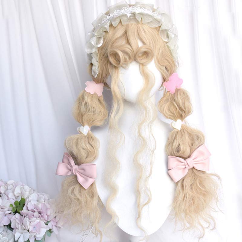 Sweet Long Curly Wig With Curly Bangs modakawa