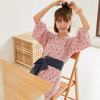 Flower Bowknot Lace Up Pajamas Modakawa