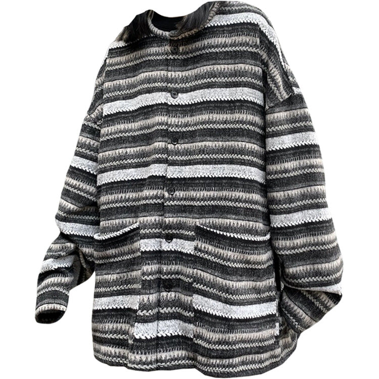 Soft Striped Cardigan Sweater SpreePicky