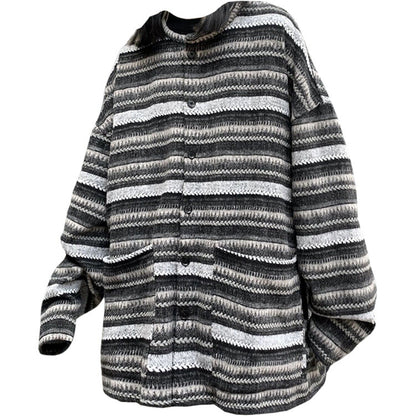 Soft Striped Cardigan Sweater SpreePicky