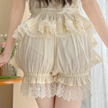 Fairy Lace Trim Layered Undershorts modakawa