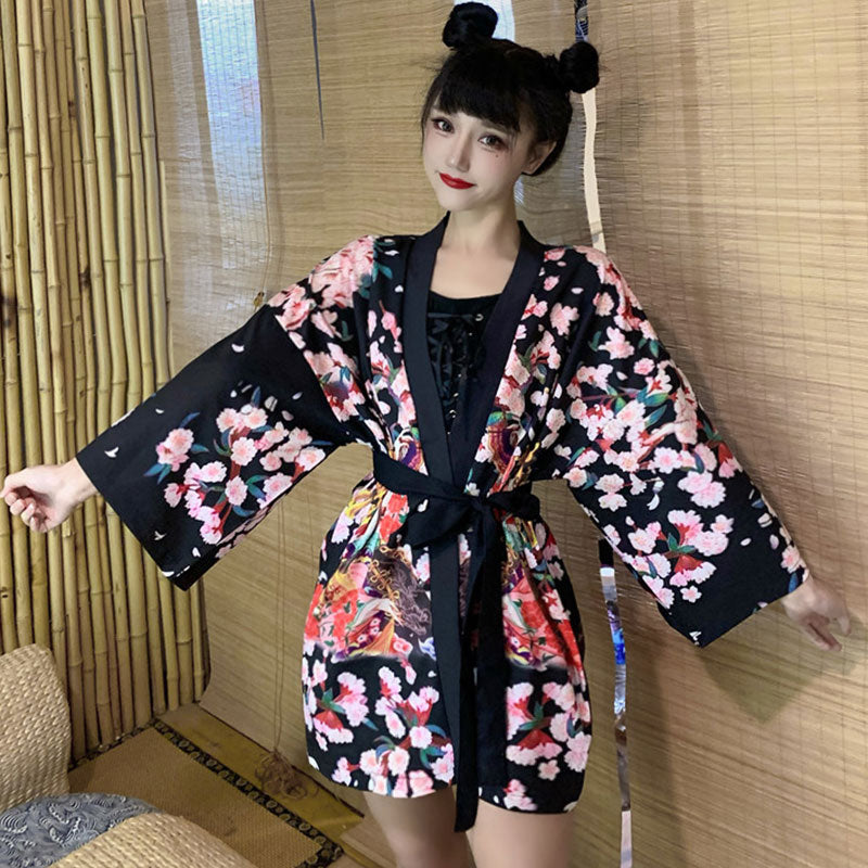 Anime Girl Vintage Kimono Outerwear Modakawa