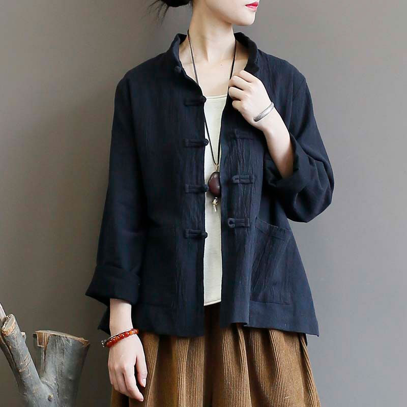 Classical Button Front Pocket Loose Overshirt Modakawa