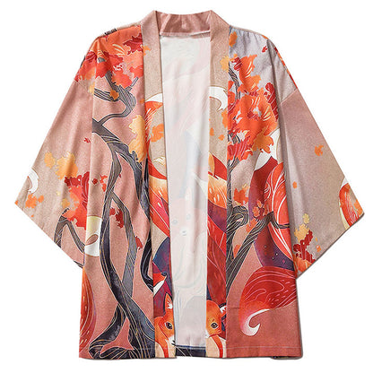 Vintage Nine Tailed Fox Cardigan Kimono Outerwear Modakawa