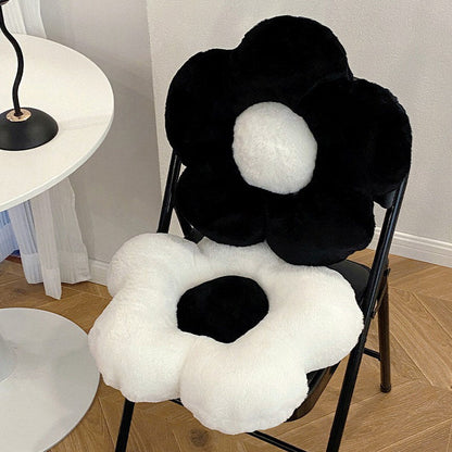 Black White Flower Pillow Boogzel Clothing