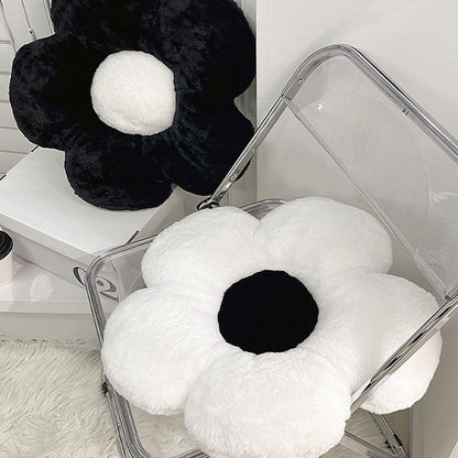 Black White Flower Pillow Boogzel Clothing