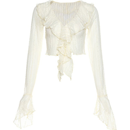 Lightweight Ruffle Lace Top SpreePicky