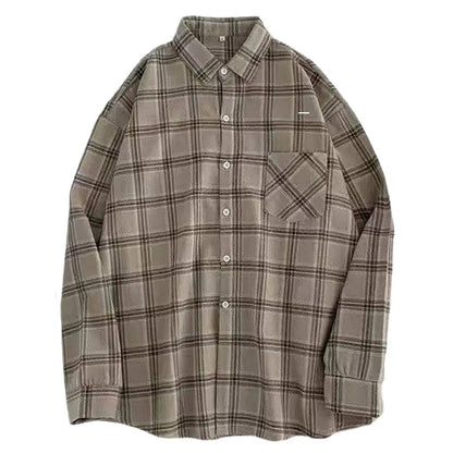 Retro Aesthetic Plaid Shirt Boogzel Clothing