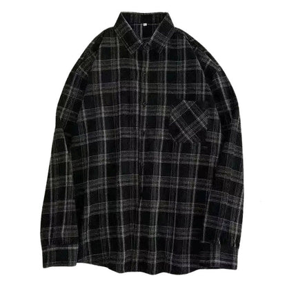 Retro Aesthetic Plaid Shirt Boogzel Clothing