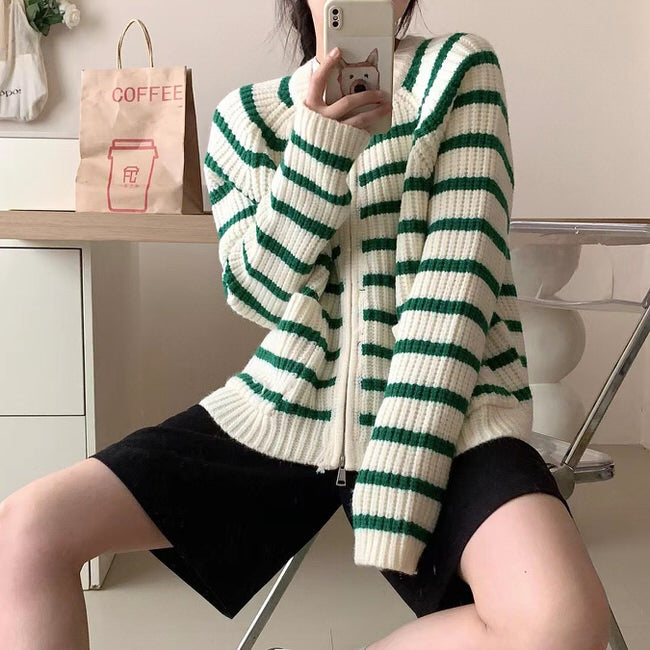 Trendy Striped Cardigan SpreePicky