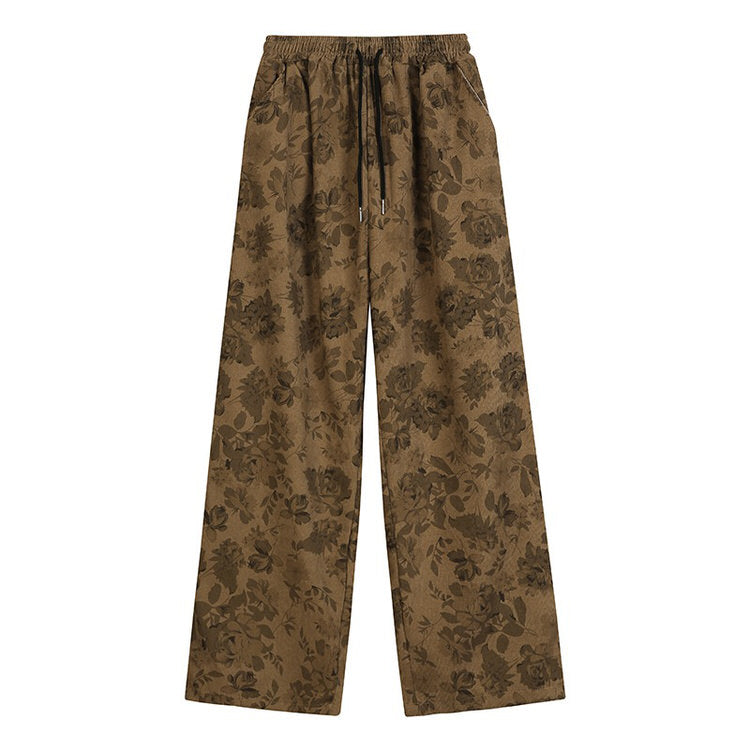 Y2K Floral Cord Pants SpreePicky