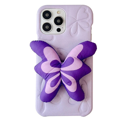 Purple Butterfly Puffer IPhone Case Boogzel Clothing