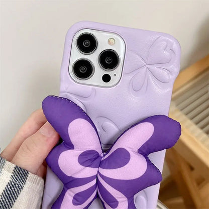 Purple Butterfly Puffer IPhone Case Boogzel Clothing