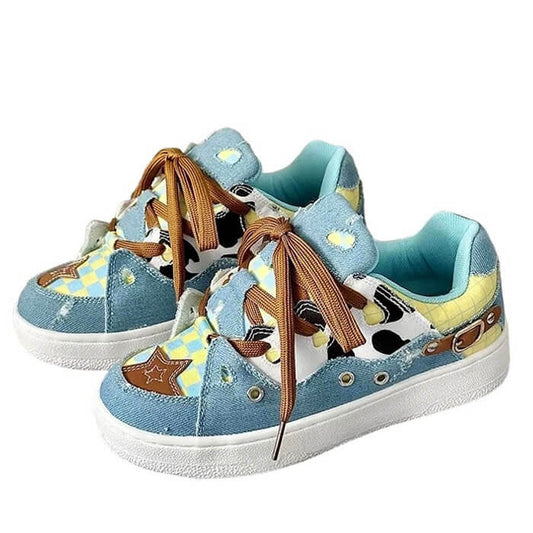 Color Craft Denim Star Sneakers Boogzel Clothing