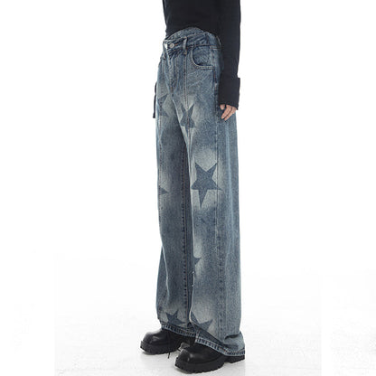 Y2K Star Washed Jeans Boogzel Clothing