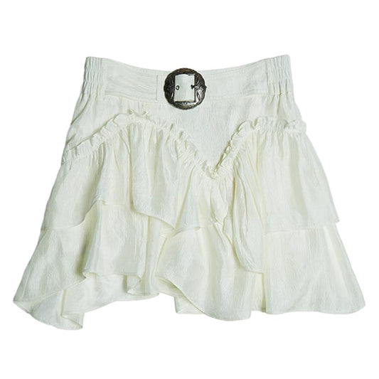 White Mini Skirt SpreePicky