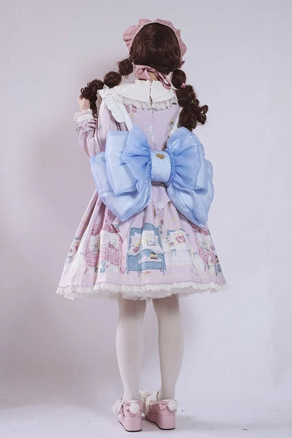 Big Blue Bowknot Lolita Backpack SpreePicky