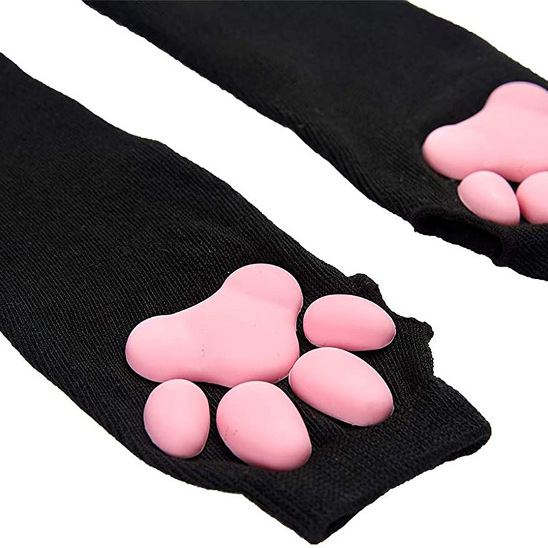 Cute Cat Pink Paw Cosplay Gloves Modakawa