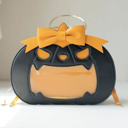 Halloween Black Pumpkin with Bow Tote Bag mySite