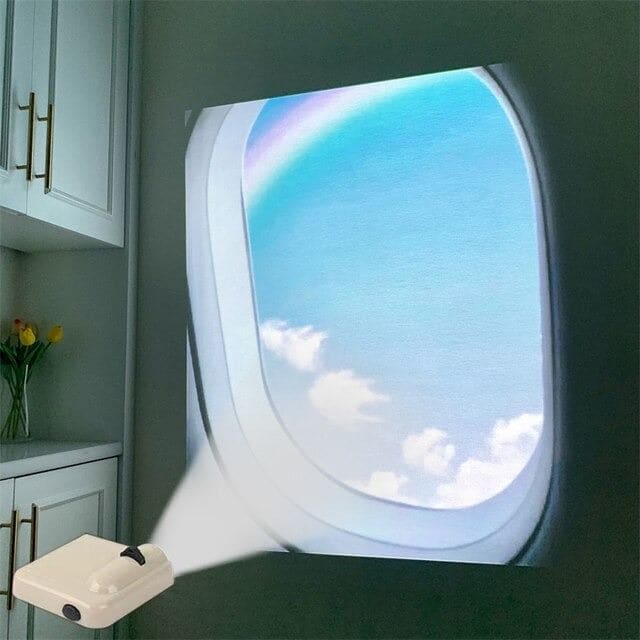 Airplane Window Wall Projector - Standart / Blue Rainbow