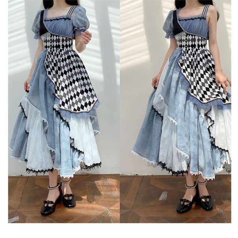 Alice In Wonderland Asymmetrical Retro Lolita Dress ON801