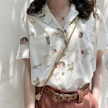 Angel Bird Short Shirt - Tops