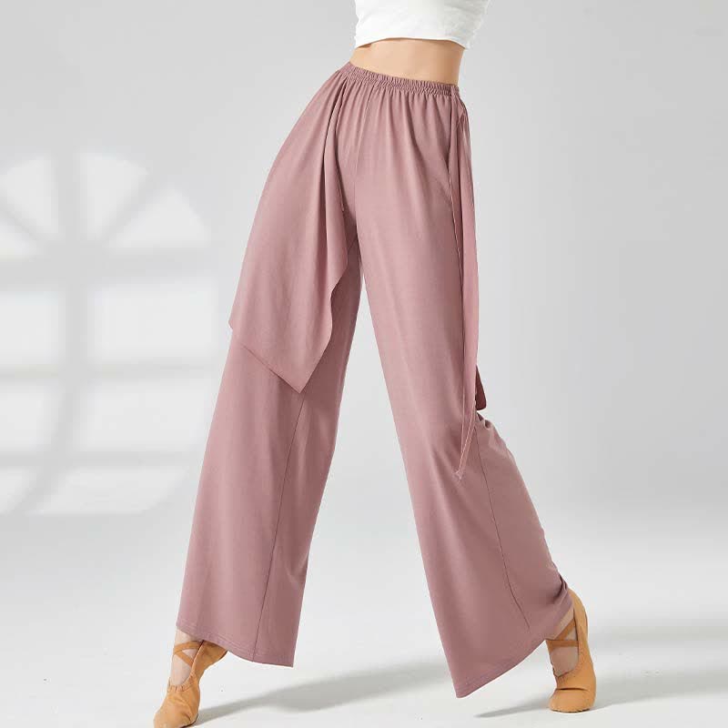 Flowy Lace Up Wide Leg Casual Pants modakawa