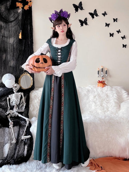 Halloween Costume Vintage Green Dress mySite