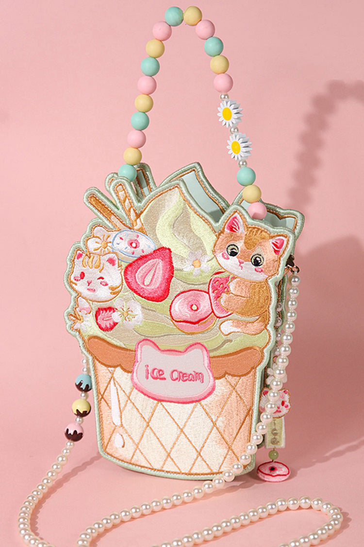 Multi-Color Ice Cream Cat Crossbody Bag SpreePicky