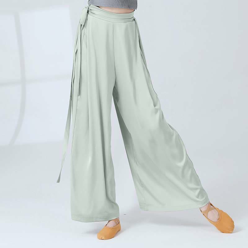 Vintage High Waist Flowy Wide Leg Casual Pants modakawa