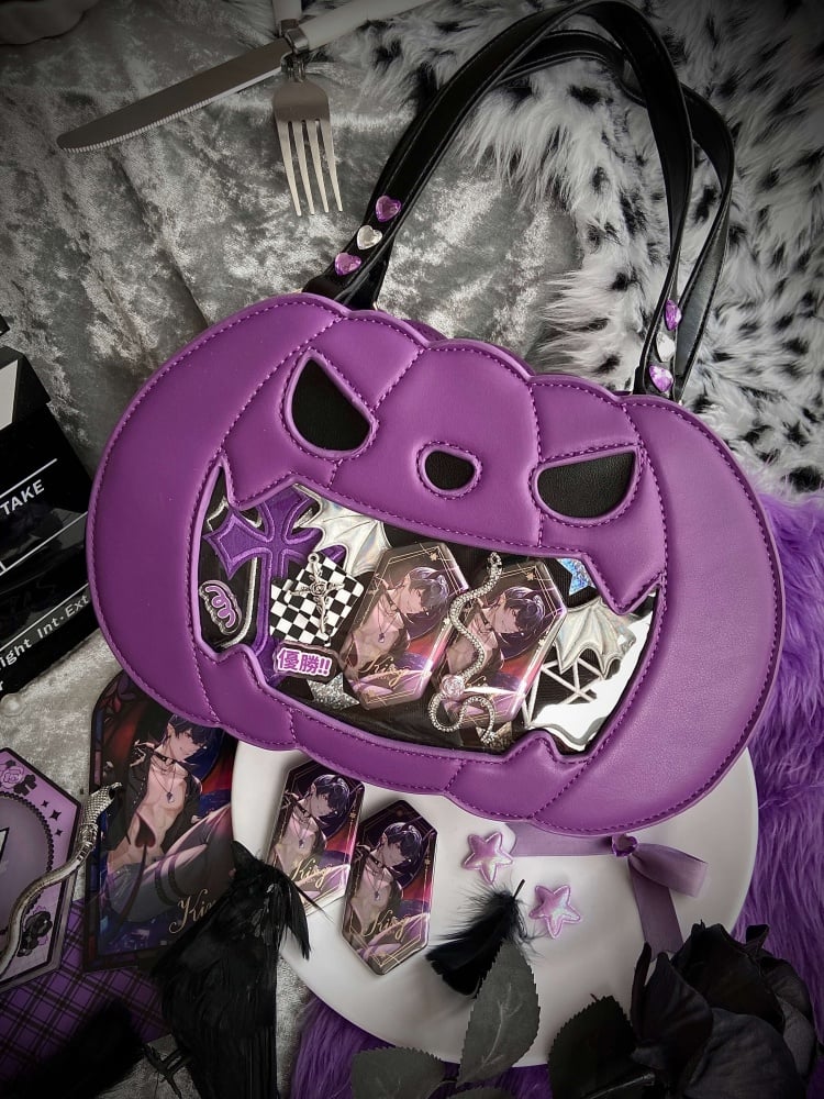 Halloween Purple Pumpkin Tote Bag mySite