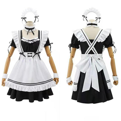 Lolita Seven Piece Ruffled Maid Dress modakawa