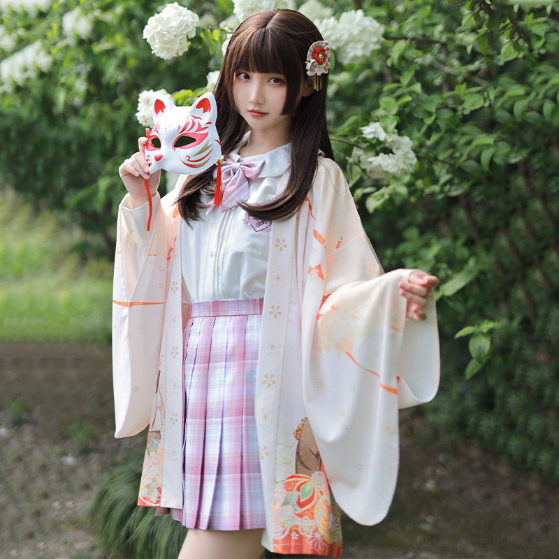 Cartoon Bunny Loose Cardigan Kimono Outerwear modakawa