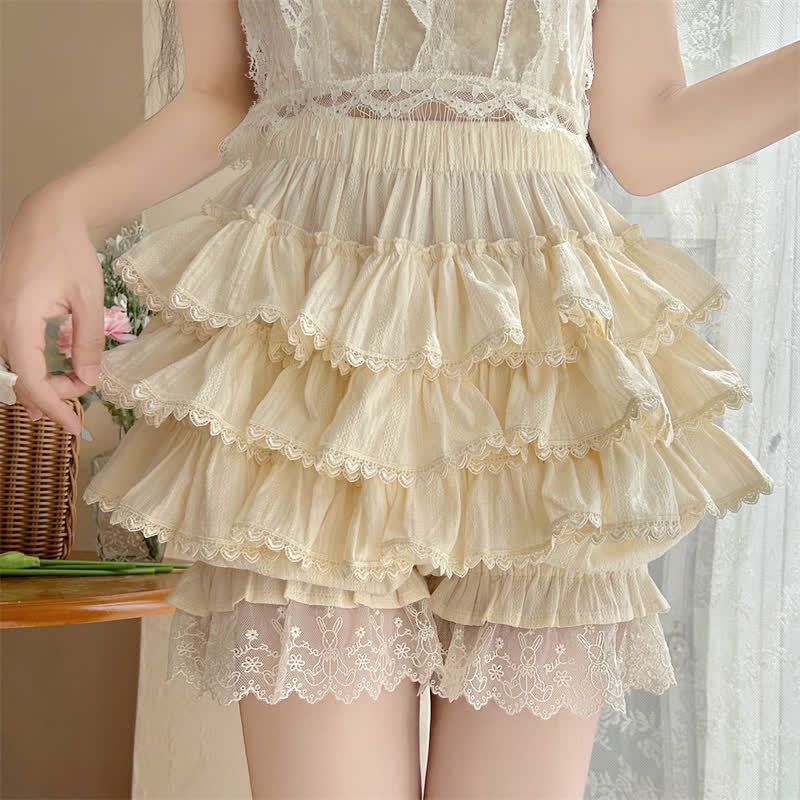 Fairy Lace Trim Layered Undershorts modakawa