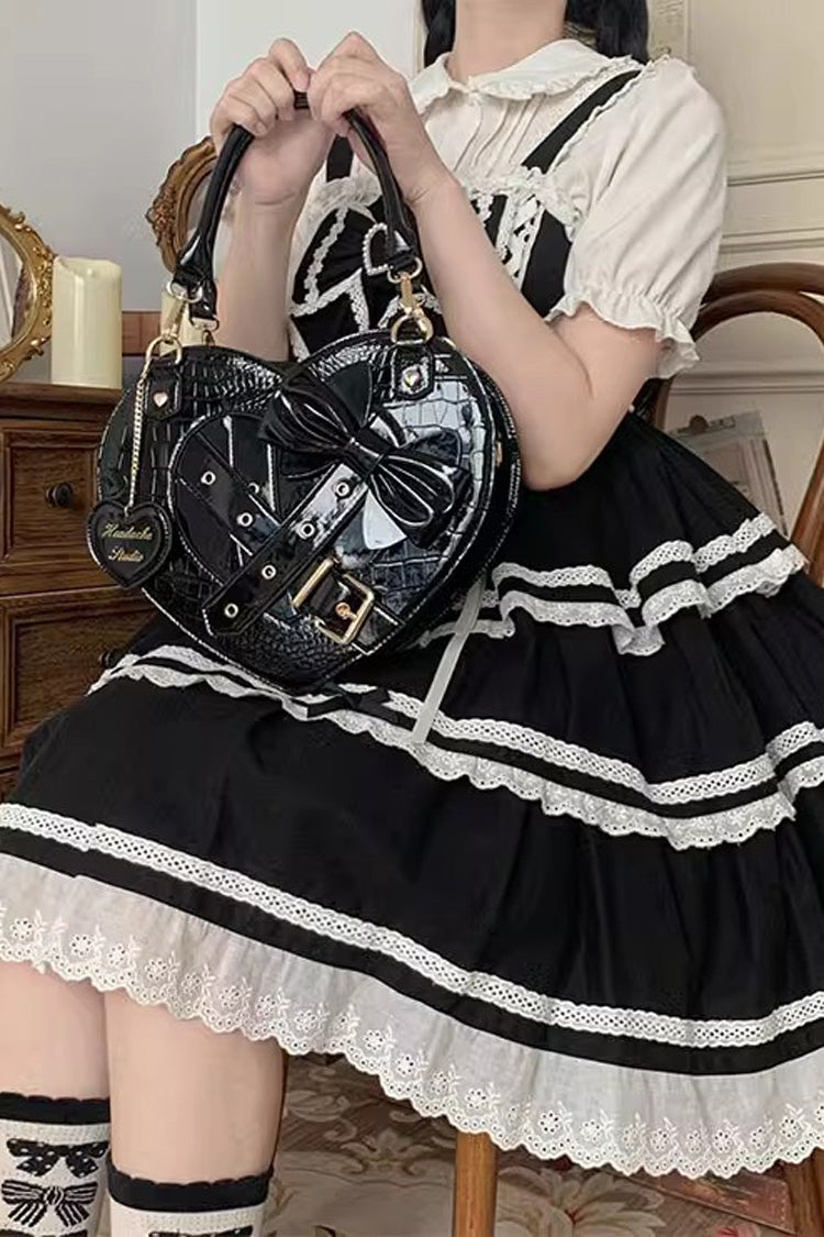 Lolita Heart Shaped Bowknot Buckle Bag SpreePicky