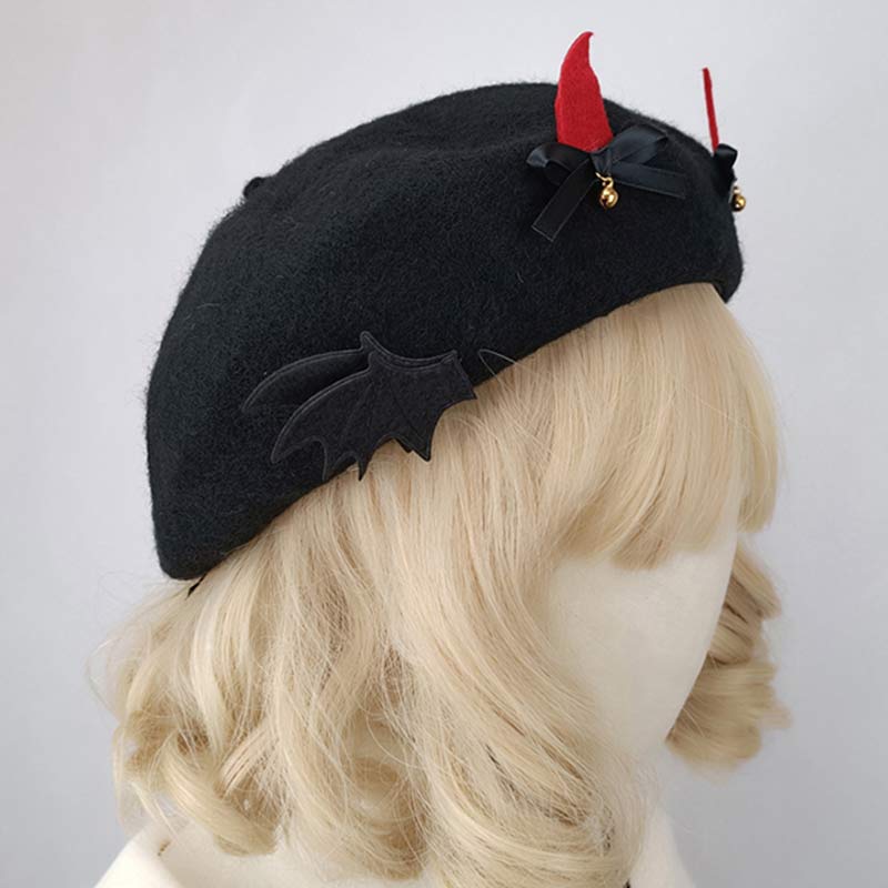 Chic Bat Wings Lolita Beret modakawa