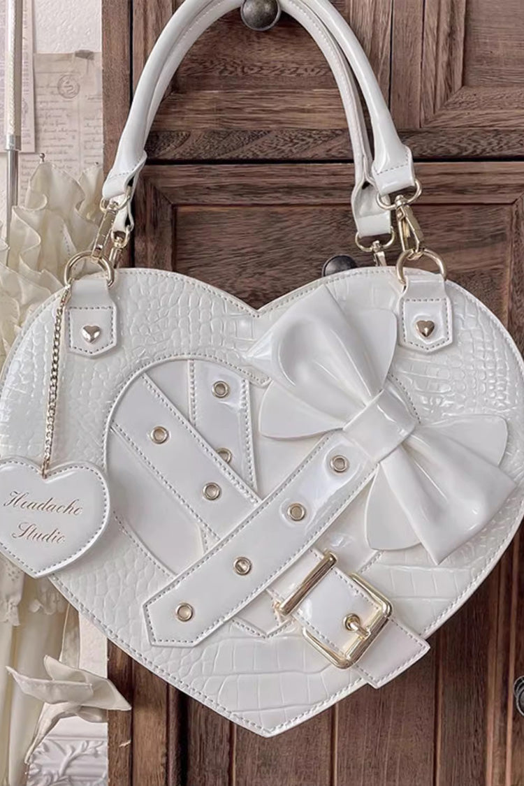 Lolita Heart Shaped Bowknot Buckle Bag SpreePicky