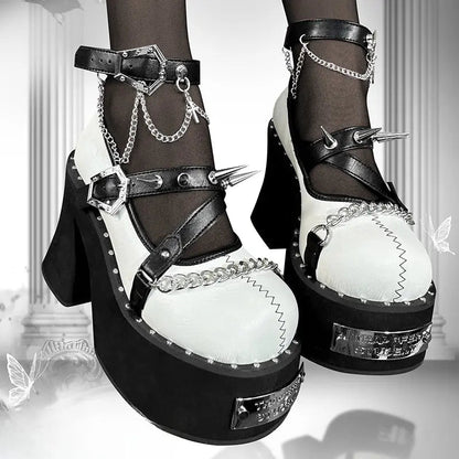 Kawaii Aesthetic Y2K Cute Fairy Barbara Gothic Velvet Heels ON1424 MK Kawaii Store