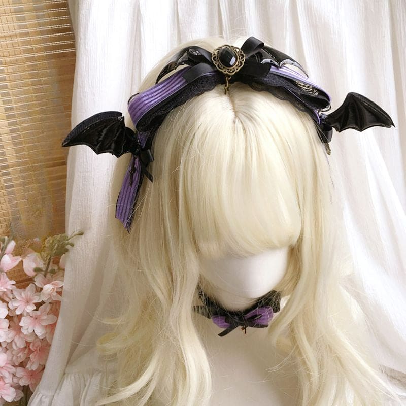 Batty Kitty Purple and Black Accessories ON1516 spreepickyshop