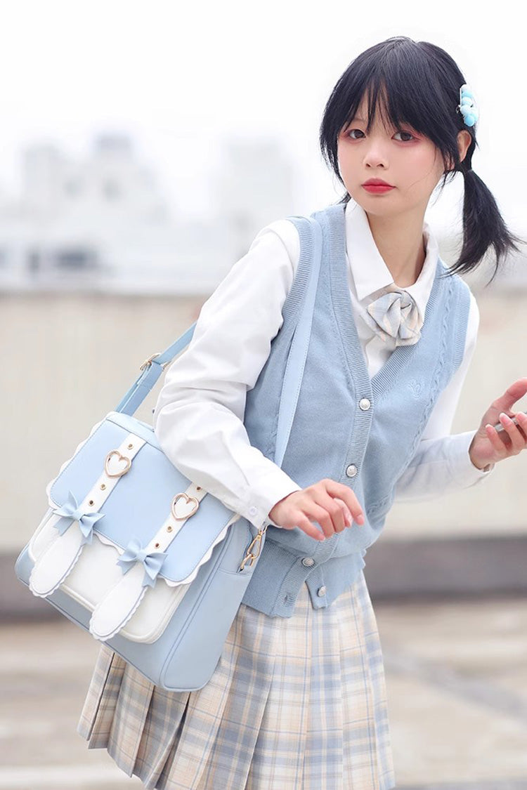 Blue Bunny Bowknot Backpack SpreePicky