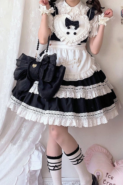 Big Black Bowknot Lolita Backpack SpreePicky